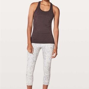 Lululemon Athletica Swiftly Tech Racerback Tank Top Black Cherry Purple Size 8